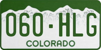 CO license plate 060HLG