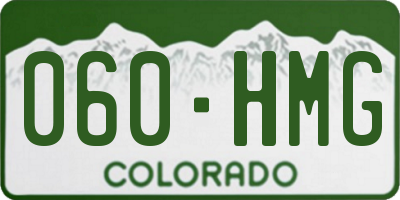 CO license plate 060HMG