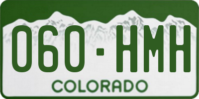 CO license plate 060HMH