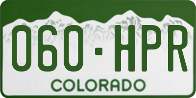 CO license plate 060HPR