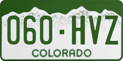 CO license plate 060HVZ