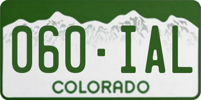 CO license plate 060IAL