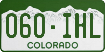 CO license plate 060IHL