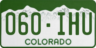 CO license plate 060IHU