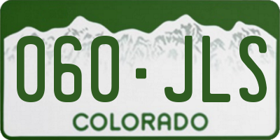 CO license plate 060JLS