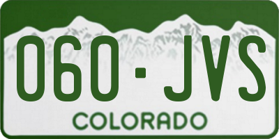 CO license plate 060JVS