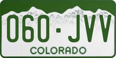 CO license plate 060JVV
