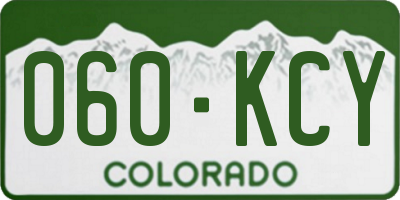 CO license plate 060KCY