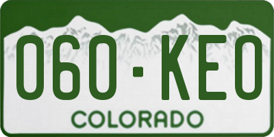 CO license plate 060KEO