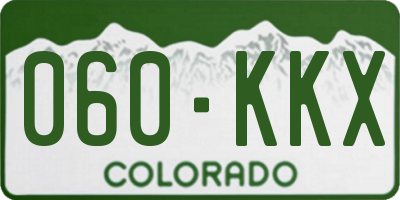 CO license plate 060KKX