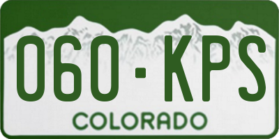 CO license plate 060KPS
