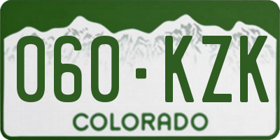 CO license plate 060KZK