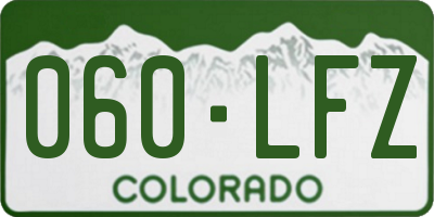 CO license plate 060LFZ