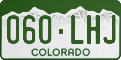 CO license plate 060LHJ