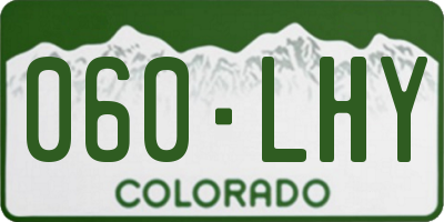 CO license plate 060LHY