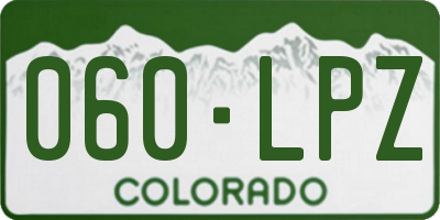 CO license plate 060LPZ