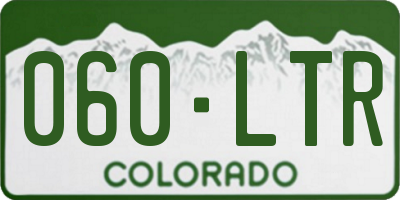 CO license plate 060LTR