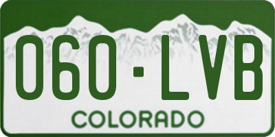 CO license plate 060LVB