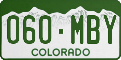 CO license plate 060MBY