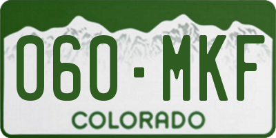 CO license plate 060MKF