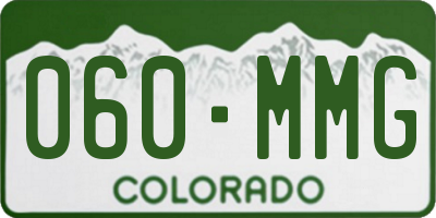 CO license plate 060MMG