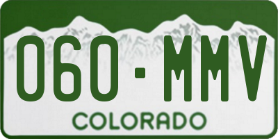 CO license plate 060MMV