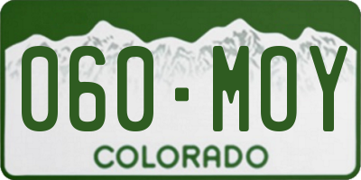 CO license plate 060MOY