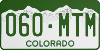 CO license plate 060MTM