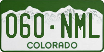 CO license plate 060NML