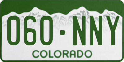 CO license plate 060NNY