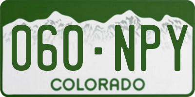 CO license plate 060NPY