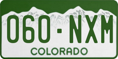 CO license plate 060NXM