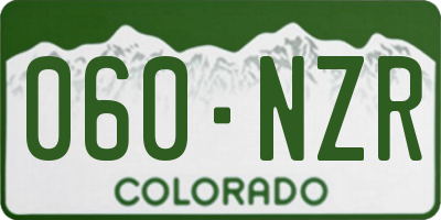 CO license plate 060NZR