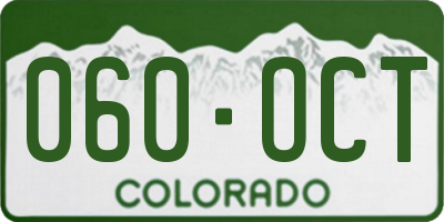 CO license plate 060OCT
