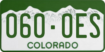 CO license plate 060OES