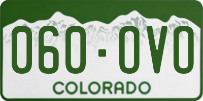 CO license plate 060OVO