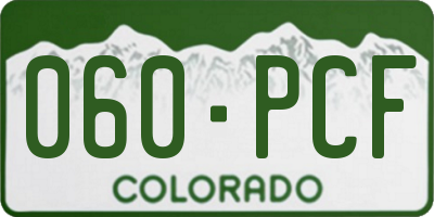 CO license plate 060PCF