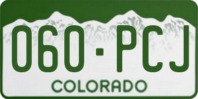 CO license plate 060PCJ