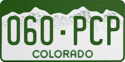 CO license plate 060PCP