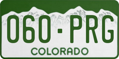 CO license plate 060PRG