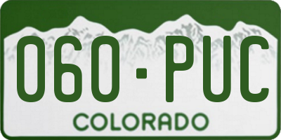 CO license plate 060PUC
