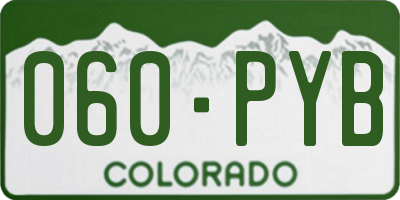 CO license plate 060PYB