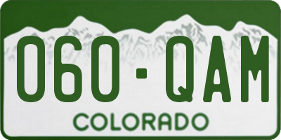 CO license plate 060QAM