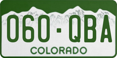 CO license plate 060QBA