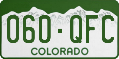 CO license plate 060QFC