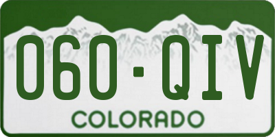 CO license plate 060QIV