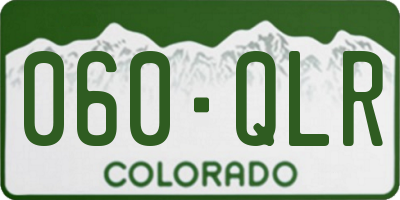 CO license plate 060QLR