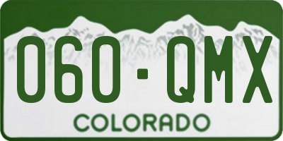 CO license plate 060QMX