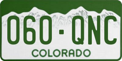 CO license plate 060QNC