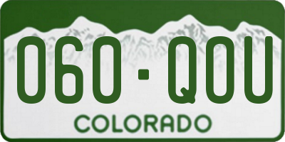 CO license plate 060QOU